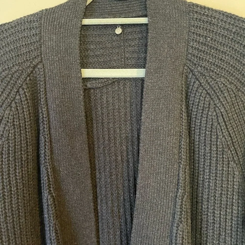 Anthropologie Knitted & Knotted Wool Blend Open Sweater Long‎ Cardigan